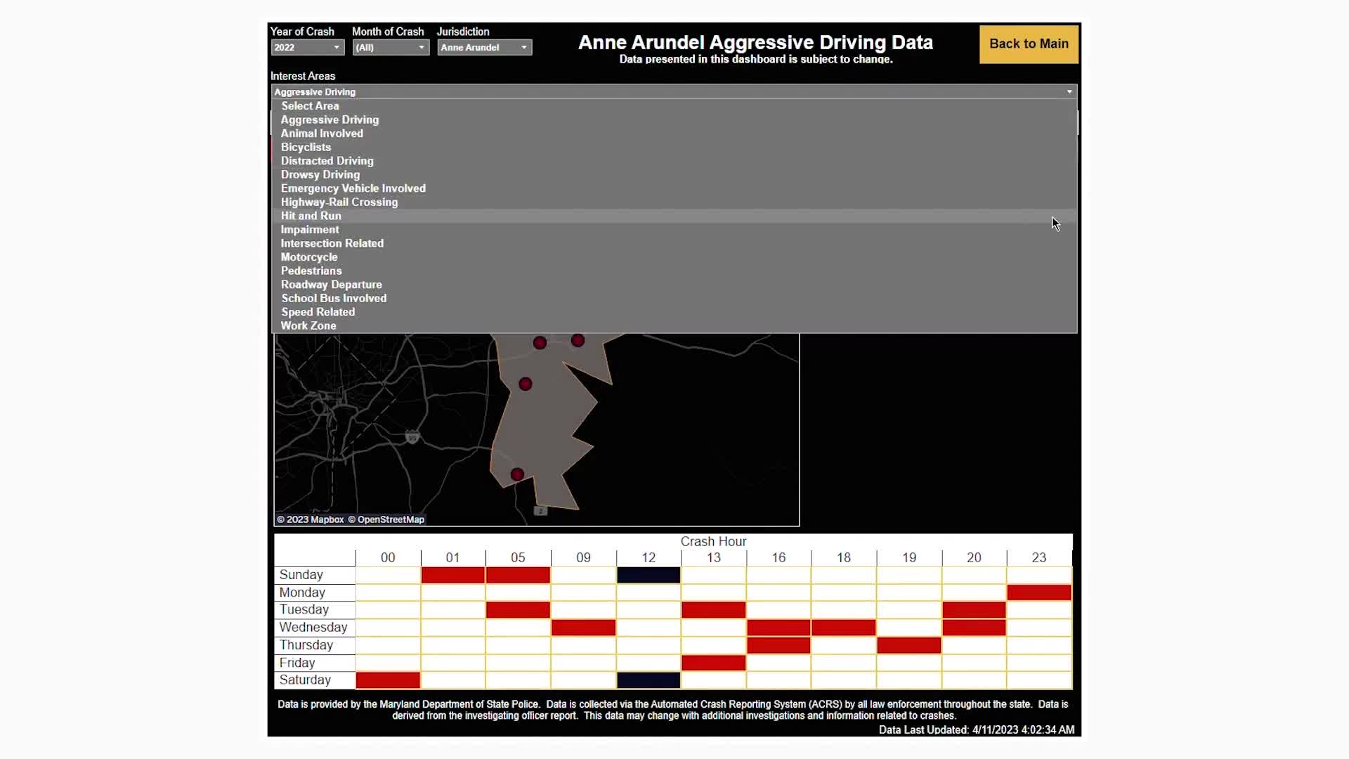 Thumbnail image for MCOL: MVA Dashboard Tracks Fatal Crashes